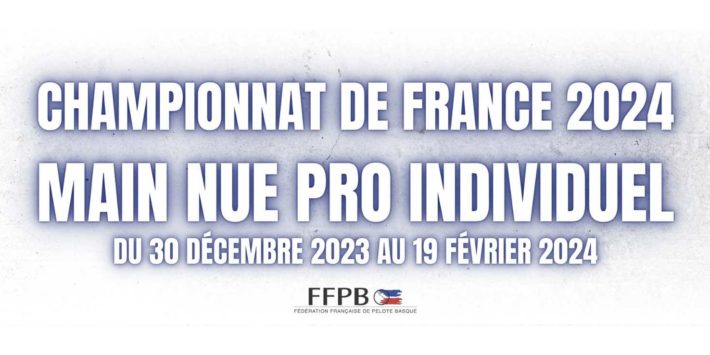 Championnat de France 2024 – Main Nue Professionnels en Individuel